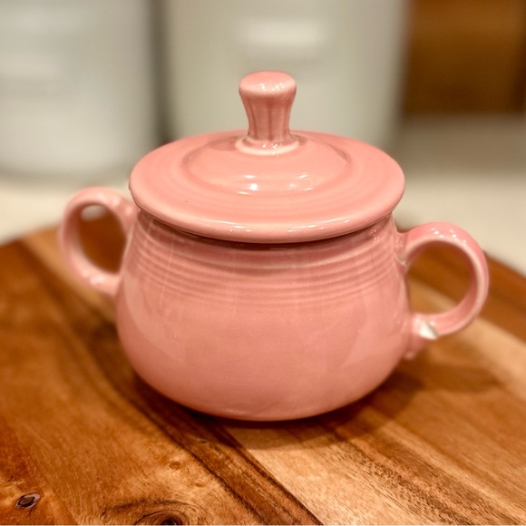 Fiestaware Dining Fiestaware Rose Sugar Bowl Replacement Lid Comes
